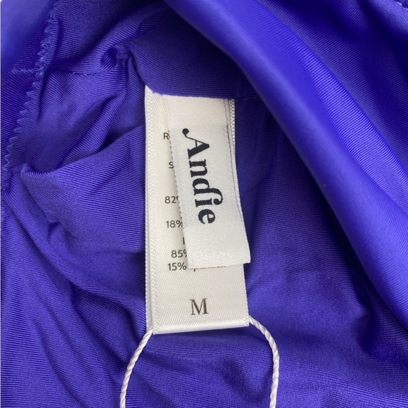 Andie The Caledonia Top Medium Blue Lapis Sports Bra Cross Back Swim AT200-LAP - Picture 3 of 8